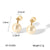 IG Style Pearl Bowknot Heart Geometric Stainless Steel Electroplating Earrings