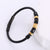 Exotic Men Metal Pearl Skull Leather Electroplating String Bracelets