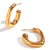 Fashion Circle Geometric Stainless Steel 18K Gold Plated Earrings