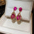 Fashion Ellipse Geometric Acrylic Electroplating Earrings