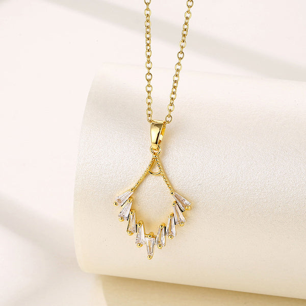 Women Minimalist Geometric Metal Stainless Steel Electroplating Necklaces