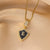 Moderate Luxury Letter Geometric Titanium Steel 18K Gold Plated Necklaces