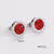 Minimalist Round Stainless Steel Electroplating Stud Earrings