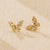 925 Sterling Silver Cute & Edgy Butterfly Silver Electroplating Stud Earrings