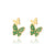 Luxurious Butterfly Chinese Zodiac Animal Copper Diamond Inlay Earrings