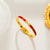 Korean Round Titanium Steel 18K Gold Plated Bangles