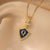 Moderate Luxury Letter Geometric Titanium Steel 18K Gold Plated Necklaces