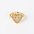 Moderate Luxury Women Fan-Shape Square Heart Circle Gold Plated Copper Rings