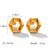 IG Style Hexagon Geometric Stainless Steel Electroplating Earrings