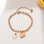 Moderate Luxury Women Star Titanium Steel 18K Gold Plated Bracelets