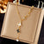 Korean Chain Tassel Titanium Steel Electroplating Necklaces