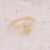 Women Fashion Little Daisy Butterfly Heart Copper Electroplating Rings