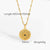 IG Style Ellipse Stainless Steel 18K Gold Plated Necklaces