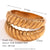 Women Fashion Circle Geometric Stainless Steel 18K Gold Plated Rings