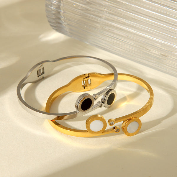 IG Style Circle Stainless Steel Electroplating Bangles