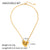 IG Style Chain Geometric Stainless Steel 18K Gold Plated Necklaces