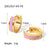 IG Style Round Geometric Stainless Steel 18K Gold Plated Earrings