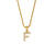 Fashion Round Number Text Letter Stainless Steel 18K Gold Plated Necklaces