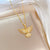 Korean Women Moon Geometric Stainless Steel Electroplating Necklaces