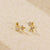 925 Sterling Silver Cute & Edgy Star Silver Diamond Inlay Stud Earrings