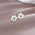 Korean Cosmos Geometric Titanium Steel Electroplating Earrings