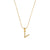 Fashion Letter Number Text Stainless Steel 18K Gold Plated Necklaces