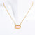 Ellipse Geometric Copper Electroplating Necklaces