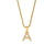 Fashion Round Number Text Letter Stainless Steel 18K Gold Plated Necklaces