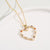 Women Heart Heart Copper Diamond Inlay Necklaces