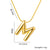 Moderate Luxury Letter Text Number Titanium Steel 18K Gold Plated Necklaces