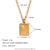 Fashion Quadrilateral Geometric Stainless Steel 18K Gold Plated Necklaces