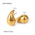 IG Style Droplet Geometric Stainless Steel 18K Gold Plated Earrings