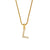 Fashion Round Number Text Letter Stainless Steel 18K Gold Plated Necklaces