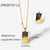 IG Style Circle Stainless Steel 18K Gold Plated Necklaces