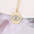 Women Eye Wave Stainless Steel Diamond Inlay Pendants