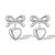 Minimalist Heart Bowknot Geometric Stainless Steel Drop Earrings