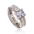 Moderate Luxury Women Droplet Geometric Zircon Zircon Inlay Rings