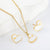 Minimalist Heart Bell Droplet Stainless Steel Electroplating Jewelry Sets