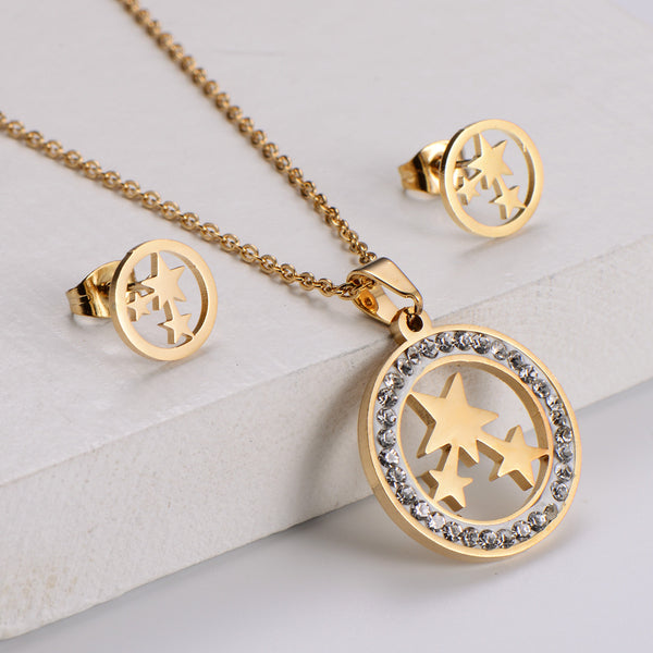 Women Korean Zodiac Sign Stainless Steel Pendants