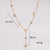 Minimalist Asymmetrical Tassel Bowknot Stainless Steel Electroplating Necklaces