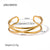 Women IG Style Geometric Stainless Steel 18K Gold Plated Bracelets