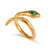 Minimalist Fashion Snake Geometric Stainless Steel 18K Gold Plated Rings