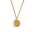 Fashion Round Geometric Stainless Steel 18K Gold Plated Necklaces