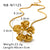 IG Style Flower Flower Geometric Stainless Steel Electroplating Necklaces