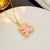 Cute Bear Cartoon Titanium Steel 18K Gold Plated Necklaces