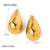 IG Style Droplet Geometric Stainless Steel 18K Gold Plated Earrings