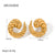 IG Style Circle Geometric Stainless Steel 18K Gold Plated Earrings