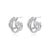 Circle Geometric Zircon Electroplating Stud Earrings