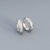 925 Sterling Silver Korean Rhombus Geometric Silver Diamond Inlay Stud Earrings