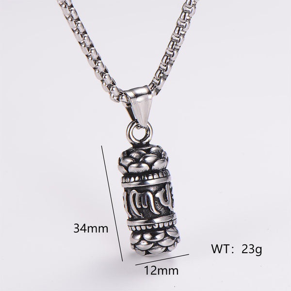 Fashion Round Geometric Stainless Steel Polishing Pendants